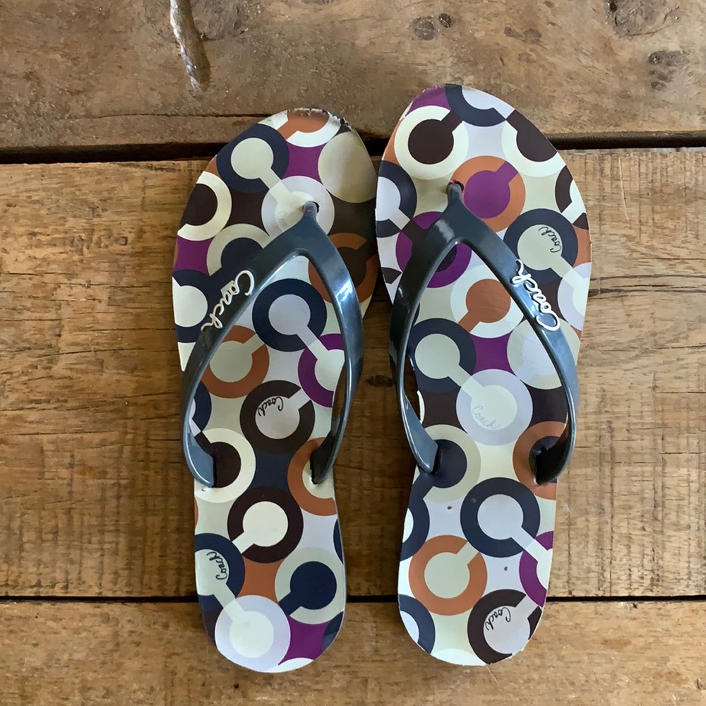 Coach Kali Multi-Colored Flip Flops